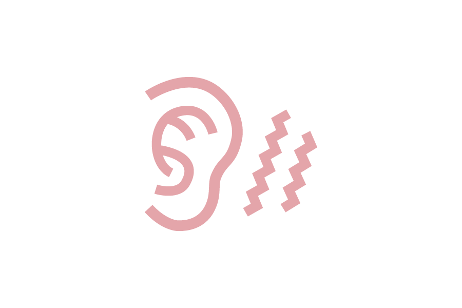 耳の痒みのシルエット