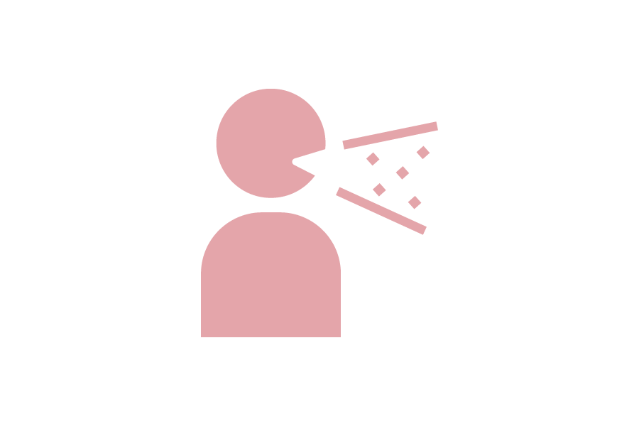 咳のシルエット