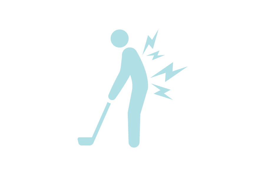 腰痛・背痛でゴルフが辛いシルエット