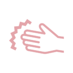 指のこわばりのシルエット