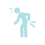 頭痛と腰痛のシルエット