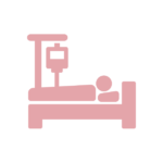 点滴を受けるシルエット