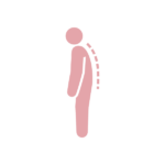 猫背のシルエット