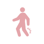 左脚が開きにくいシルエット