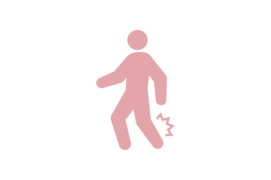 左脚が開きにくいシルエット