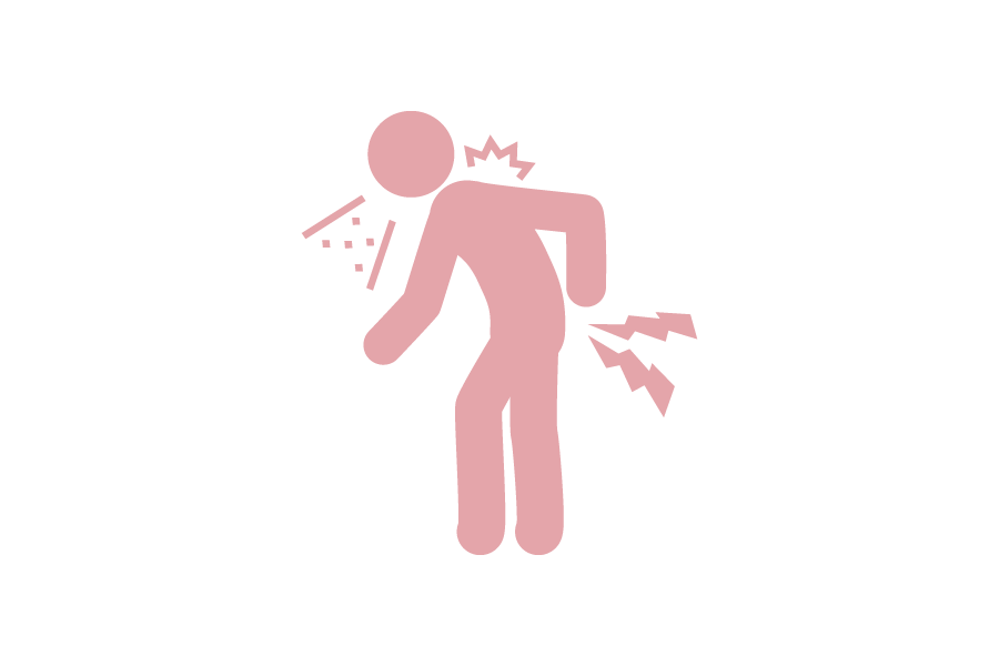 腰痛・肩こり・風邪をひきやすいシルエット