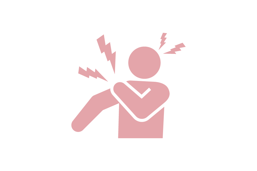 肩こりと頭痛のシルエット