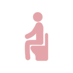 便秘のシルエット