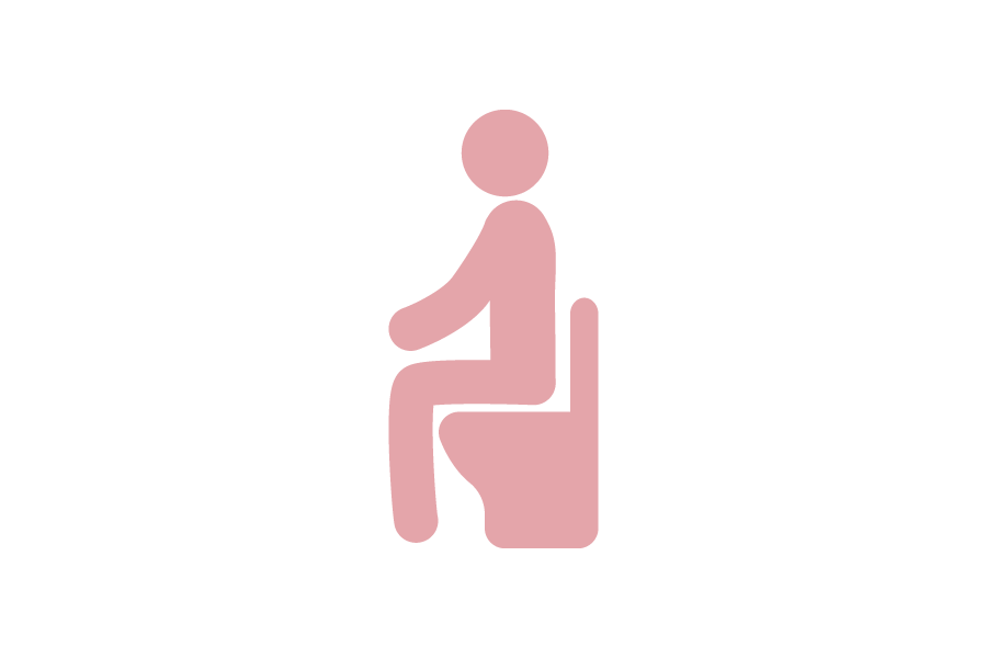 便秘のシルエット