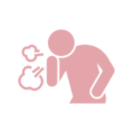 喘息症状のシルエット