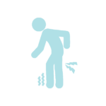 太もも痛・膝下の痺れ冷感のシルエット