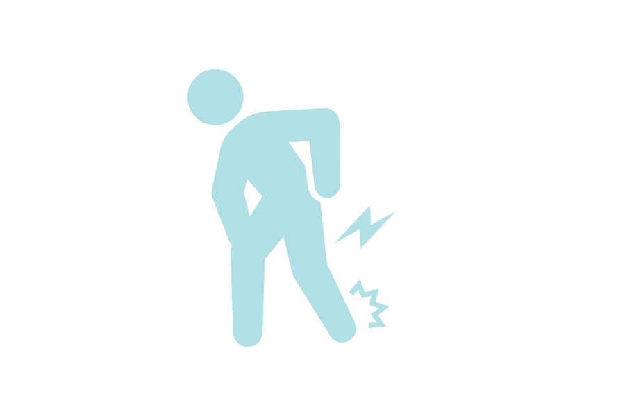 太もも・足首の不調のシルエット